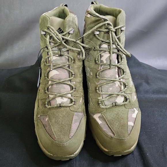 Columbia Hiking Boot Mens Crestwood Mid Waterproof Green BM5371-384 sz 16 - Picture 2 of 7